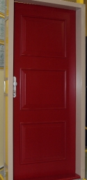 ADLO - Security door TEDUO, surface RAL 3004, panel Color K200