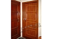 ADLO - security door ARDEN, atypical slat, rustic style, doorframe facing