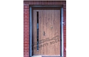ADLO - Security door TEDUO, with atypical side-skylight and door-knocker