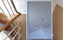 ADLO – Fireproof door KASTO from outside, double-wing, grey, w:120 x h:205 cm