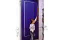 ADLO - Security door BASIS, slat design L100, surface blue