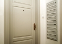 ADLO - Security door ADUO, atypical panel design, povrch RAL 6019, atypical doorframe facing