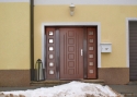 ADLO - Security Door TEDUO, Termo Exterior, slat design, side skylights