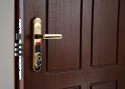 ADLO - security door ZENEX, profile F155, door surface natural varnished Veneer