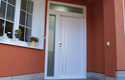 ADLO - Security door ADUO, rust-free slats, Termo exterior, armour triple-pane glass skylights