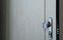 ADLO - security door ARDEN, slat LR100, Rustic slats, apartment entrance door