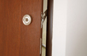 ADLO - Security door ADUO, wood decorated Drevodekor doorframe, security door guard with fitting Lara Nickel Satin