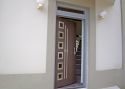 ADLO - Security door LISBEO, glass P552, glass Oak Bark - bronze, top skylight