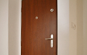 ADLO - Security door ADUO, plain design, ADLO security door guard with fitting Lara Nickel Satin