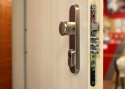 ADLO - Security door Teduo, door surface Maple, security fitting Fest Chrome Celomat