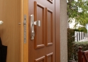 ADLO - Security Termo door TEDUO, slat LB 350, door surface with combined materials, doorframe with adhesive material