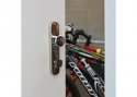 ADLO - Security door LISBEO, entrance door for a storage room, white door surface