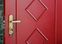 ADLO - Security door TEDUO, slat LB551, oval slat, sprayed surface Color