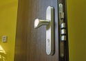 ADLO - Security door KASIM, door surface DL 42, security fitting finish Silver Elox
