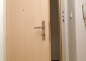 ADLO - Security door ADUO, plain design, door surface Maple, security fitting Kaba Button