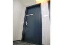 ADLO - Security door LISBEO, plain design, door and doorframe surface RAL 7016 matt