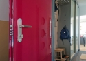 ADLO - Security door ADUO, door surface COLOR high gloss, security cylinder with flat thumb-turn