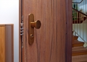 ADLO - security door TEDUO, door surface Oak Gardena, security fitting TUONO F4 brown
