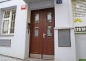 Double-wing ADLO - Security Termo door TEDUO - entrance into an apartment house, glass PS 201