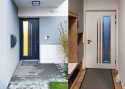 ADLO - Exterior Termo door, two-coloured, glass, vertical oval doorpull, dimension 90cm x 210cm