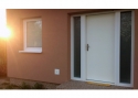 ADLO – exterior Termo door ADUO, plain, white surface, side skylight, dimension 200x210cm