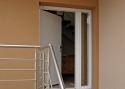 ADLO – exterior Termo door TESIM, plain with skylight, glass Stopsol bronze, door surface white G242