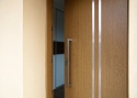 ADLO – exterior Termo door ARDEN, atypical slats, slats Anticoro, fitting vertical doorpul