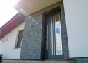 ADLO – exterior Termo door Tesim, glass PS370, atypical doorpull, door surface RAL 7015
