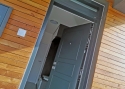 ADLO - exterior Termo door ADUO, profile design F250, door surface RAL 7016, top skylight