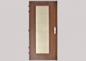 Glass, PS 100, LOG-773, glass Stopsol - bronze, surface G-773, hinge finish RAL8017, TERMO